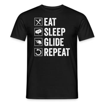 Eat Sleep Glide Sugar Glider Owner Sugar - T-shirt homme - noir - Devant - AI Model Male 178 light (178cm)