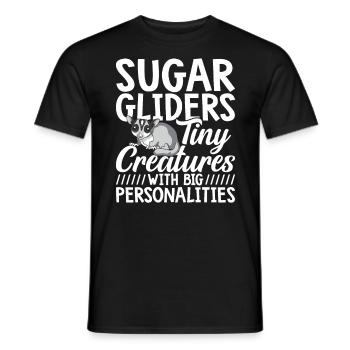Sugar Gliders Tiny Creatures Sugar Glider Owner - T-shirt homme - noir - Devant - AI Model Male 178 light (178cm)