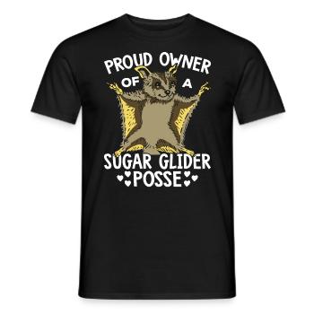 Fier propriétaire de Sugar Glider Propriétaire Sugar - T-shirt homme - noir - Devant - AI Model Male 178 light (178cm)
