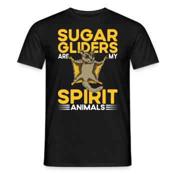 Sugar Gliders Spirit Animals Sugar Glider Owners - Men's T-Shirt - black - Front - AI Model Male 178 light (178cm)