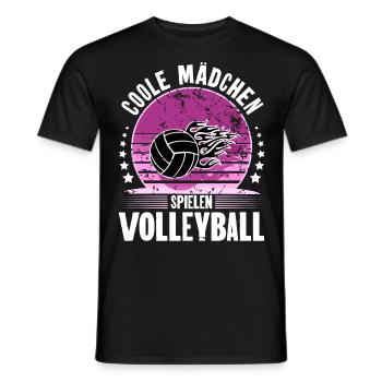 Volleyball - Männer T-Shirt - Schwarz - Vorne - AI Model Male 178 light (178cm)