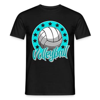 Volleyball - Men's T-Shirt - black - Front - AI Model Male 178 light (178cm)
