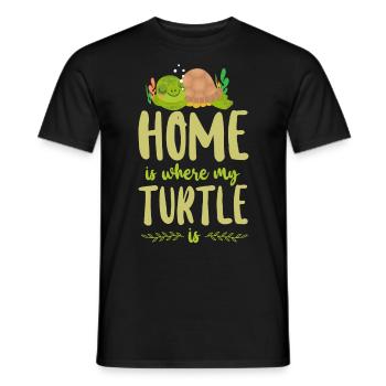 La maison des tortues de mer est l’endroit où - T-shirt homme - noir - Devant - AI Model Male 178 light (178cm)