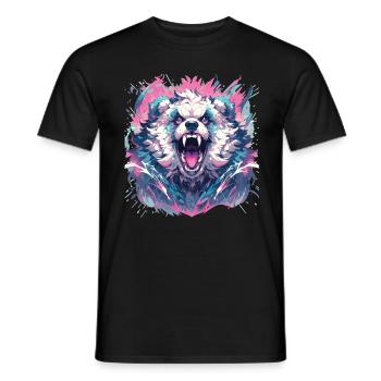 Panda Panda Tête Panda Ours Panda Panda Bébé - T-shirt homme - noir - Devant - AI Model Male 178 light (178cm)