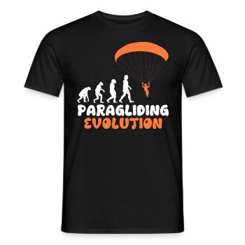 Paragliding Evolution Paraglider Girls - Men's T-Shirt - black - Front - AI Model Male 178 light (178cm)