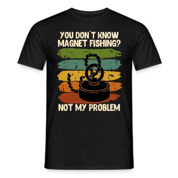 Schatzsuche Du kennst Magnetfischen nicht - Männer T-Shirt - Schwarz - Vorne - AI Model Male 178 light (178cm)