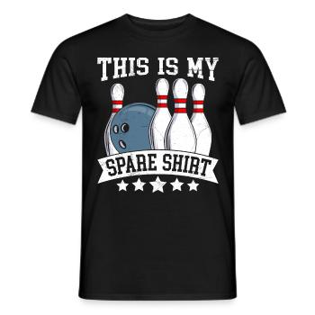 Tenue de bowling Ceci est ma chemise de rechange Bowlen - T-shirt homme - noir - Devant - AI Model Male 178 light (178cm)