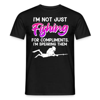 Speerfischen ne se contente pas de pêcher les compliments - T-shirt homme - noir - Devant - AI Model Male 178 light (178cm)
