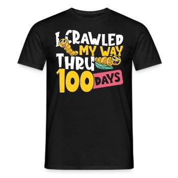 Ich kroch durch 100 Tage Schule 100. Tag der - Männer T-Shirt - Schwarz - Vorne - AI Model Male 178 light (178cm)