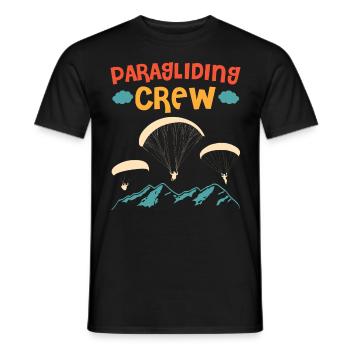 Parapente Équipage Parapente Montagnes - T-shirt homme - noir - Devant - AI Model Male 178 light (178cm)