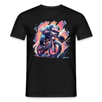 Panda Bicycle Road Bike Panda Bear - Men's T-Shirt - black - Front - AI Model Male 178 light (178cm)