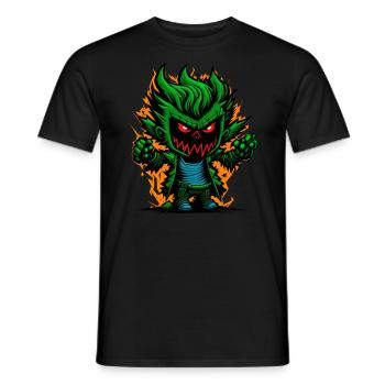 Graffiti Halloween Zombie Kid - T-shirt homme - noir - Devant - AI Model Male 178 light (178cm)