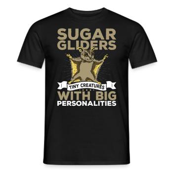 Planeurs de sucre Petites créatures Propriétaires de planeurs de sucre - T-shirt homme - noir - Devant - AI Model Male 178 light (178cm)
