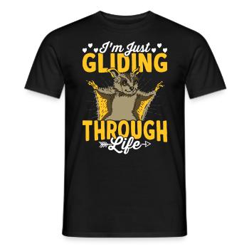 Sugar Glider Gleitet Durch Das Leben Sugar Gliders - Männer T-Shirt - Schwarz - Vorne - AI Model Male 178 light (178cm)