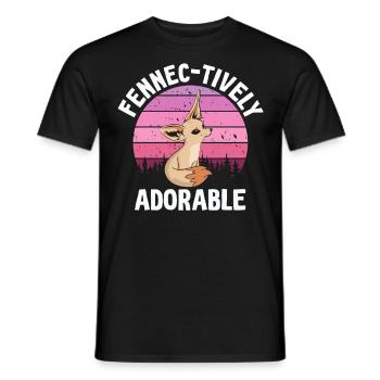 Fennec-tiv Adorable Fennec Fox Propriétaire Fennec - T-shirt homme - noir - Devant - AI Model Male 178 light (178cm)