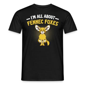 Pour moi, tout tourne autour des propriétaires de renards Fennec - T-shirt homme - noir - Devant - AI Model Male 178 light (178cm)