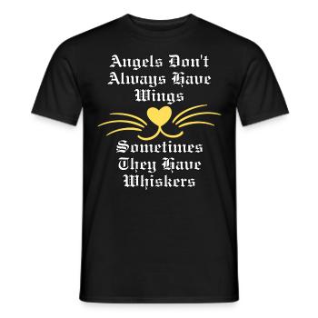 Engel ohne Flügel ist ein lustiges Katzendesign. - Männer T-Shirt - Schwarz - Vorne - AI Model Male 178 light (178cm)