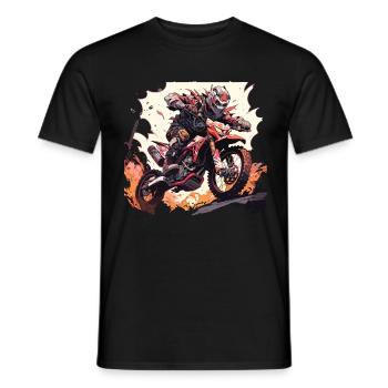 Skull Motocross - T-shirt homme - noir - Devant - AI Model Male 178 light (178cm)