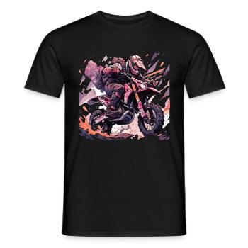 Motocross Dirtbike Motocrossfahrer Biker - Männer T-Shirt - Schwarz - Vorne - AI Model Male 178 light (178cm)