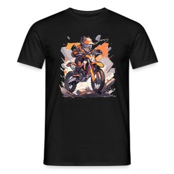 Motocross Kids - Men's T-Shirt - black - Front - AI Model Male 178 light (178cm)