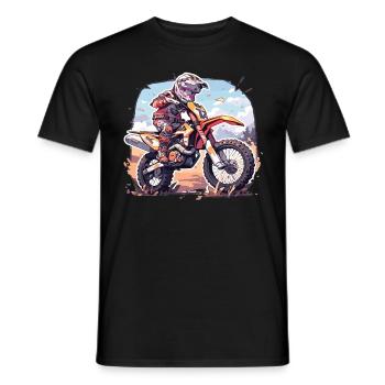 Motocross Kids - Men's T-Shirt - black - Front - AI Model Male 178 light (178cm)