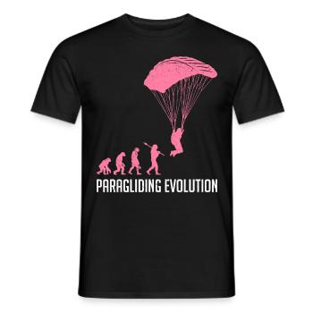 Paragliding Evolution Paragliding Women - Men's T-Shirt - black - Front - AI Model Male 178 light (178cm)