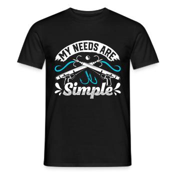 Speerfischer My Needs are Simple Spearfishing - Männer T-Shirt - Schwarz - Vorne - AI Model Male 178 light (178cm)
