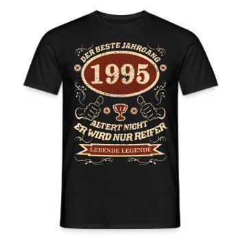 1995 Le meilleur design vintage - T-shirt homme - noir - Devant - AI Model Male 178 light (178cm)