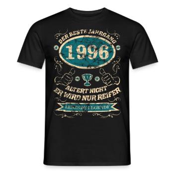 1996 Le meilleur design vintage - T-shirt homme - noir - Devant - AI Model Male 178 light (178cm)