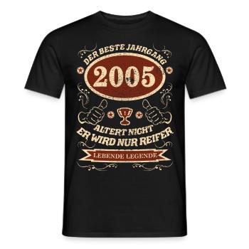 2005 der bester Jahrgang Design - Männer T-Shirt - Schwarz - Vorne - AI Model Male 178 light (178cm)