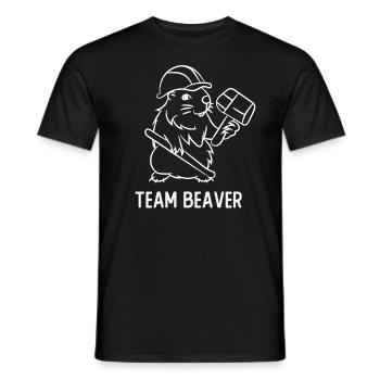 Team Beaver - Männer T-Shirt - Schwarz - Vorne - AI Model Male 178 light (178cm)