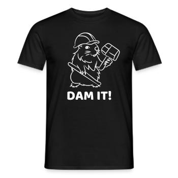 Barrage Il - T-shirt homme - noir - Devant - AI Model Male 178 light (178cm)