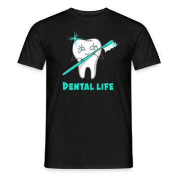 Dental Life - Männer T-Shirt - Schwarz - Vorne - AI Model Male 178 light (178cm)