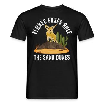 Fennec-füchse Regieren Sanddünen - Männer T-Shirt - Schwarz - Vorne - AI Model Male 178 light (178cm)