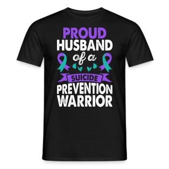 Époux de Suicide Prevention Warrior Awareness - T-shirt homme - noir - Devant - AI Model Male 178 light (178cm)