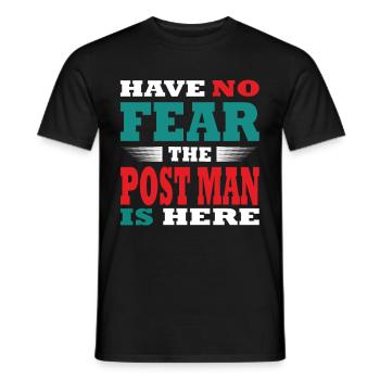 Have no Fear the Post Man is here Outfit - Men's T-Shirt - black - Front - AI Model Male 178 light (178cm)