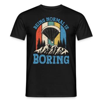 Gleitschirmfliegen Being Normal is Boring - Männer T-Shirt - Schwarz - Vorne - AI Model Male 178 light (178cm)