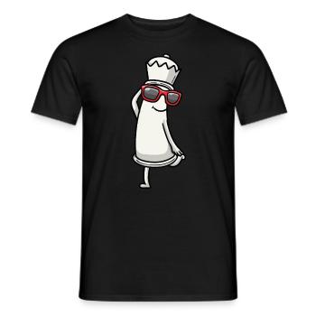 Dancing chess pieces Chess players - Men's T-Shirt - black - Front - AI Model Male 178 light (178cm)