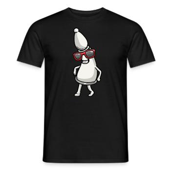Dancing chess pieces Chess players - Men's T-Shirt - black - Front - AI Model Male 178 light (178cm)