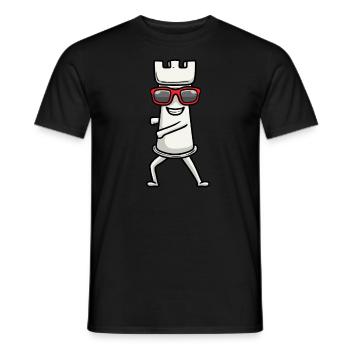 Dancing chess pieces Chess players - Men's T-Shirt - black - Front - AI Model Male 178 light (178cm)