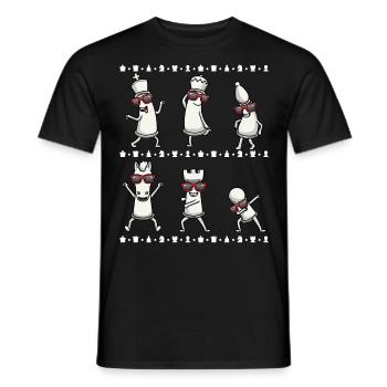 Dancing chess pieces Chess players - Men's T-Shirt - black - Front - AI Model Male 178 light (178cm)