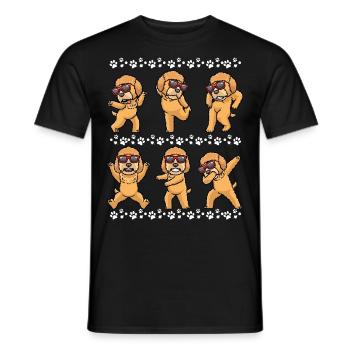 Goldendoodle Hund Mit Sonnenbrille Tanzen - Männer T-Shirt - Schwarz - Vorne - AI Model Male 178 light (178cm)
