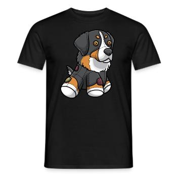 Berner Sennenhund Hund Bouvier Bernois Als - Männer T-Shirt - Schwarz - Vorne - AI Model Male 178 light (178cm)