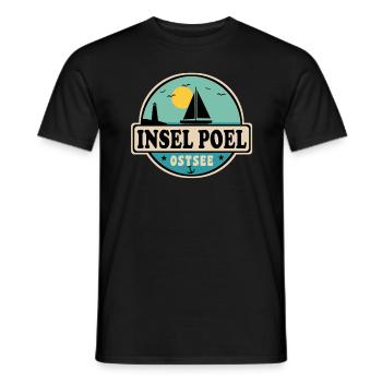 Insel Poel Ostsee Segelboot Leuchtturm - Männer T-Shirt - Schwarz - Vorne - AI Model Male 178 light (178cm)