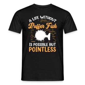 Leben ohne Kugelfisch Riesenkugelfisch - Männer T-Shirt - Schwarz - Vorne - AI Model Male 178 light (178cm)