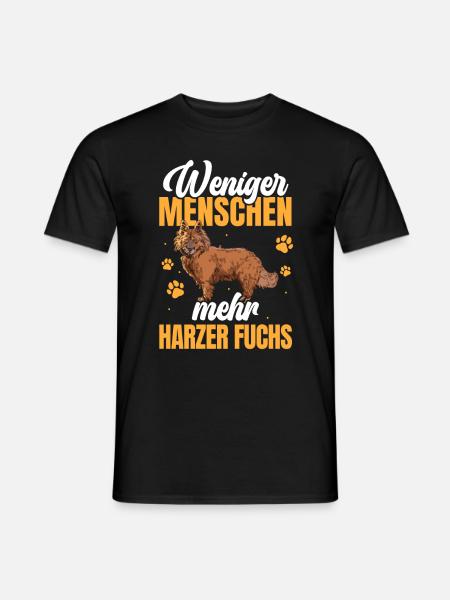 Mehr Harzer Fuchs altdeutscher Hütefuchs - Männer T-Shirt - Schwarz