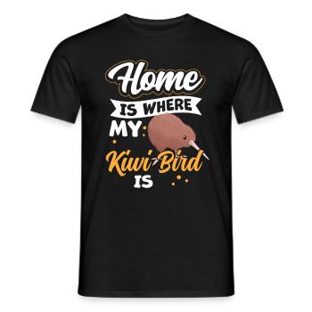 L’oiseau kiwi est ma maison Nouvelle-Zélande - T-shirt homme - noir - Devant - AI Model Male 178 light (178cm)