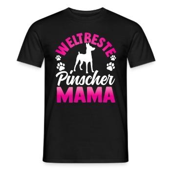 Beste Zwergpinscher Mama Rehpinscher - Männer T-Shirt - Schwarz - Vorne - AI Model Male 178 light (178cm)