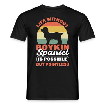 Ein Leben ohne Boykin Spaniel ist möglich, aber - Männer T-Shirt - Schwarz - Vorne - AI Model Male 178 light (178cm)