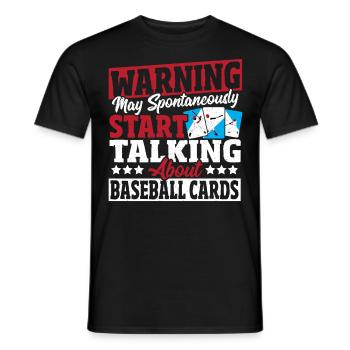 Warnung kann spontan anfangen, über - Männer T-Shirt - Schwarz - Vorne - AI Model Male 178 light (178cm)
